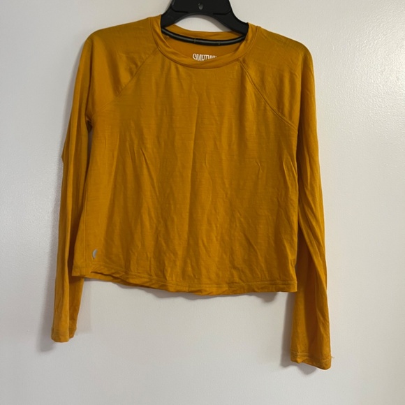 Smartwool Women's Active Crop Long Sleeve, Small, Goldenrod - Picture 5 of 6